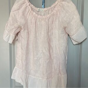 Terzo Milllenio Off Shoulder Linen Top